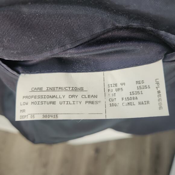 POLO by RALPH LAUREN BLUE 100% CAMEL HAIR SPORT COAT BLAZER JACKET 44” CHEST EUC - Picture 16 of 16